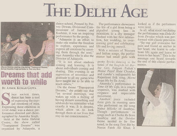 Delhi Age, 18 July 2003