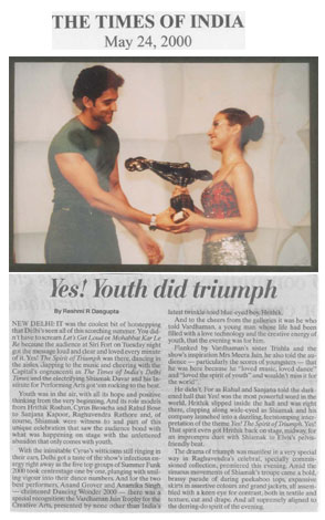The Times of India, 24 May 2000
